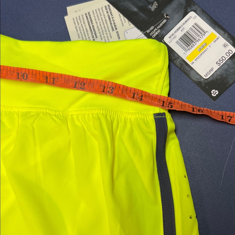Under Armour Men’s Bright Yellow Athletic Shorts - Picture 10 of 13